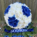 #### 3d football with bespoke ribbon £125
