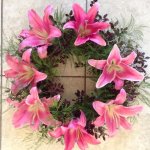 ###lily wreath in pink or white 16” £65
A week notice for lilies to open