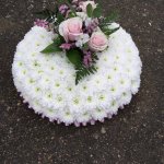 ### Based Posy Pad with ribbon edging and posy other colours available    12
