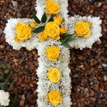 ### Based chrysanthemum, gypsophila and rose cross 2ft £60 ( all colours)