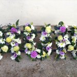 ####MUM with mixed flowers and foliage edging £125