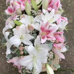 ####pink and white lily spray with gypsophila
4ft £200. 5ft £250
