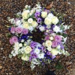 ####  luxury mixed flower and rose wreath   16