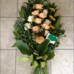 #### large12 rose sheaf with filler flowers and foliage £75 (other colours available)