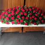 #### Luxury Full Red Rose Casket Spray  3ft £200   4ft £270.   5ft £320    6ft £450 (as shown)
